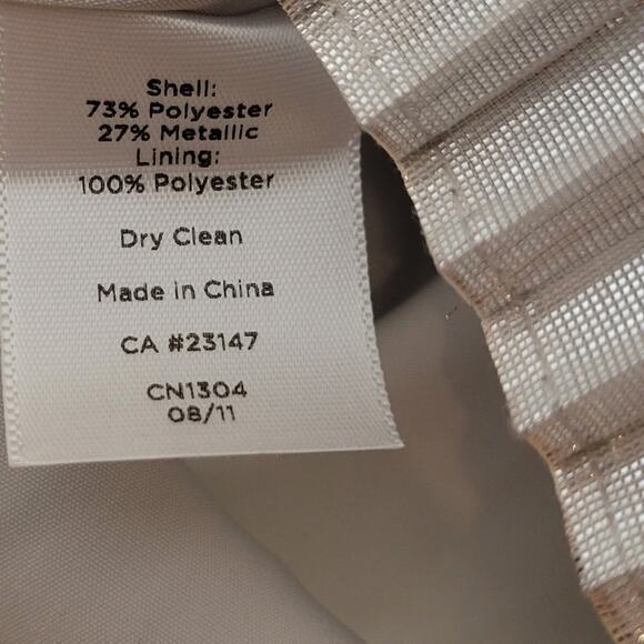 Talbots silver metallic accordion pleated skirt 14P - Picture 7 of 7